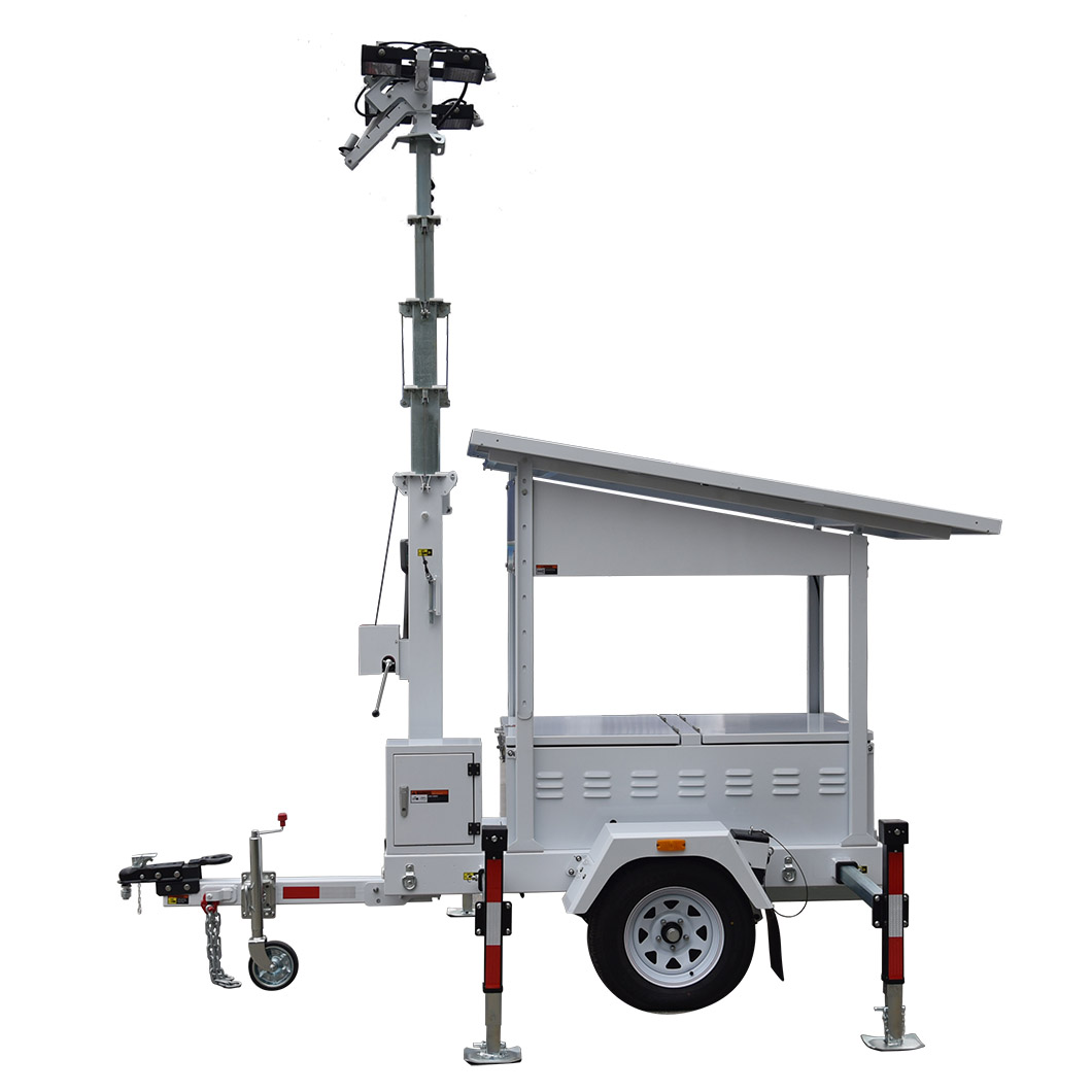 UST-300 LED Flood Light Solar Portable Telescopic Mast Mobile Solar Light Tower