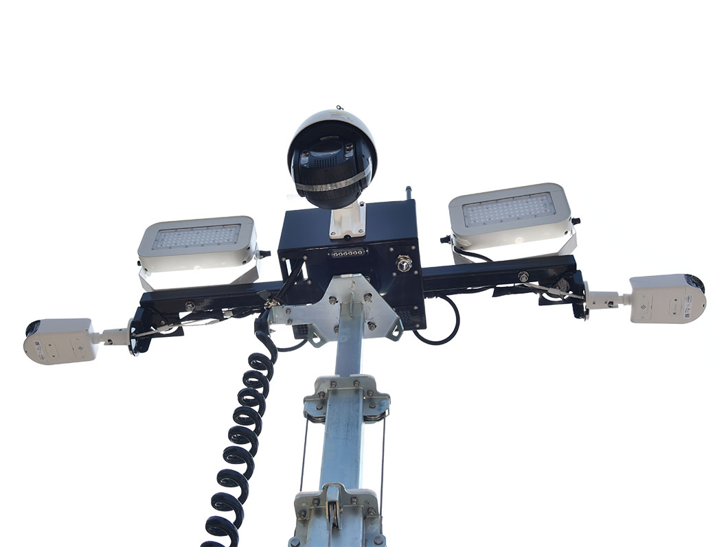 UST-600 태양광 감시 트레일러 라이트 타워용 LED 조명의 전기 360도 회전 제어 
