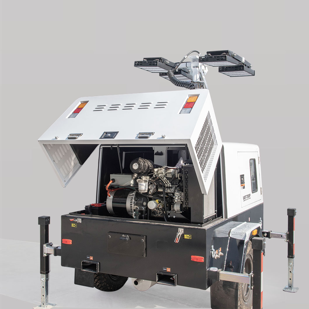 Outdoor Mobile Light Tower Diesel Generator Hydraulic Portable Lighting Tower