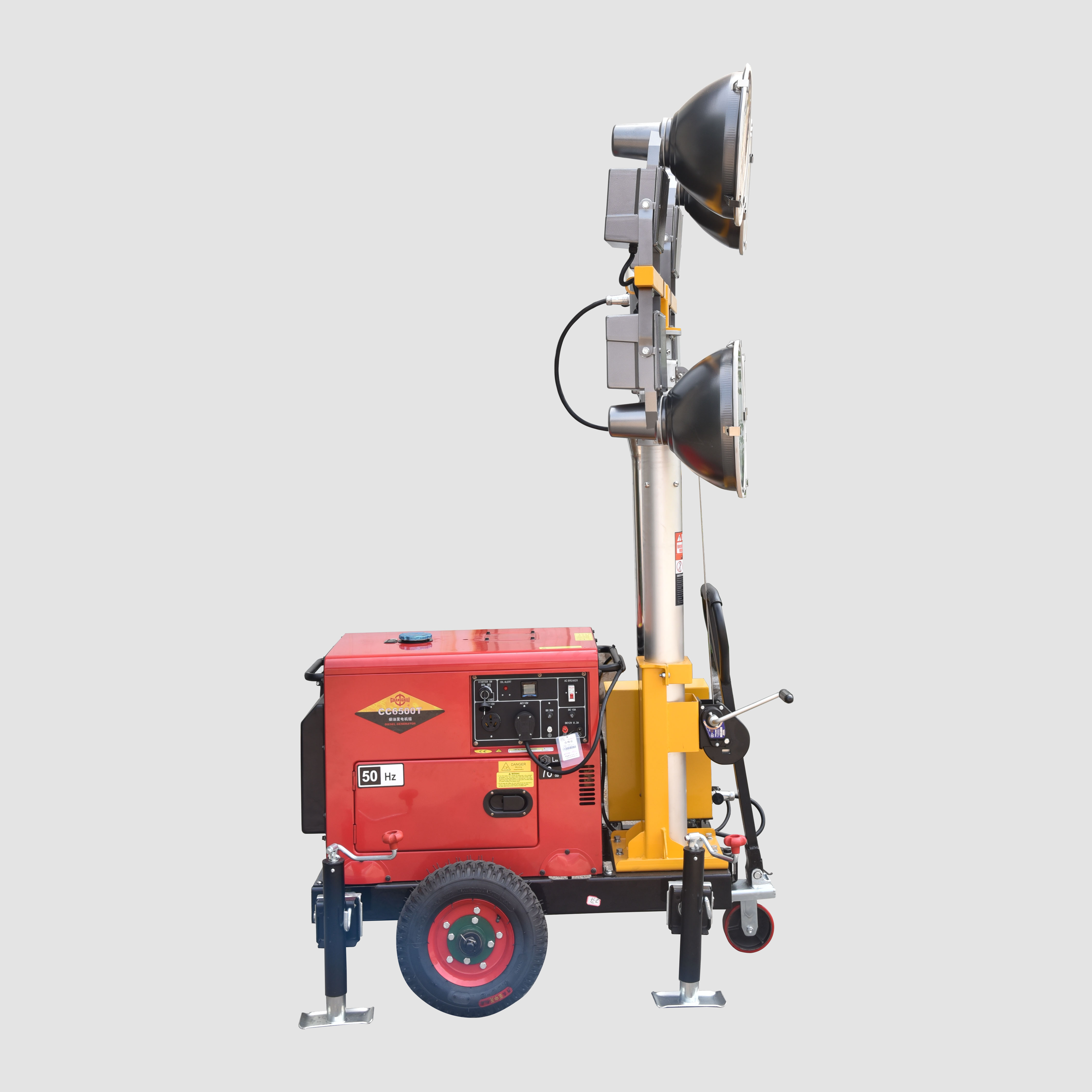 Torre de luz de reboque de gerador diesel portátil por atacado